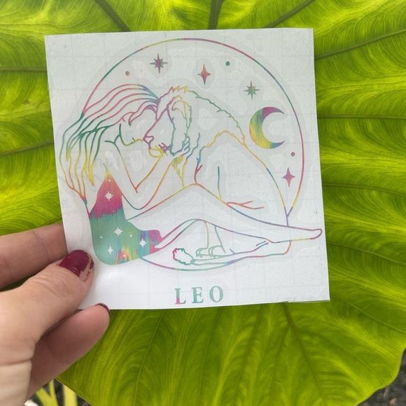 Rainbow Leo Zodiac Goddess Vinyl Decal | Zodiac Decal | Leo Decal - Picture 3 of 7